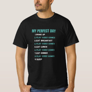 Perfecte dag gokken videocamera's spelen t-shirt