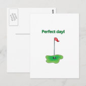 Perfecte dag! Golfontwerp Briefkaart (Voorkant / Achterkant)
