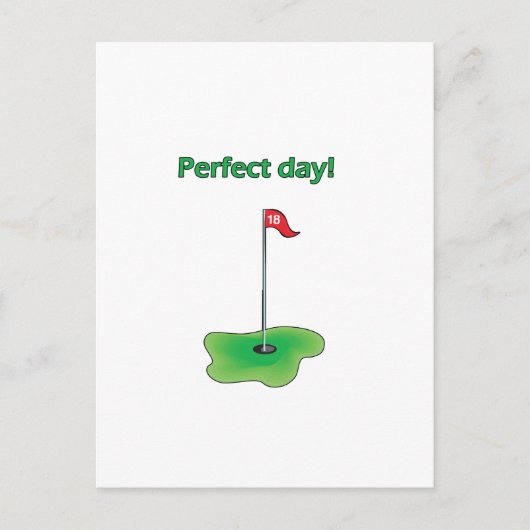 Perfecte dag! Golfontwerp Briefkaart (Voorkant)