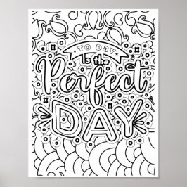 Perfecte dag - Kleurpagina Poster