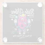 Perfecte dag om gelukkig te zijn | Grappig monster Glazen Onderzetter (Achterkant)