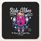 Perfecte dag om gelukkig te zijn | Grappig monster Kartonnen Onderzetters (Voorkant)