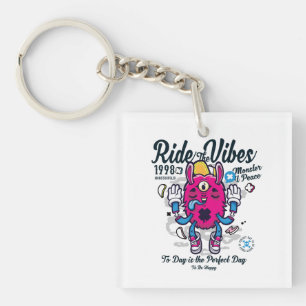 Perfecte dag om gelukkig te zijn   Grappig monster Sleutelhanger