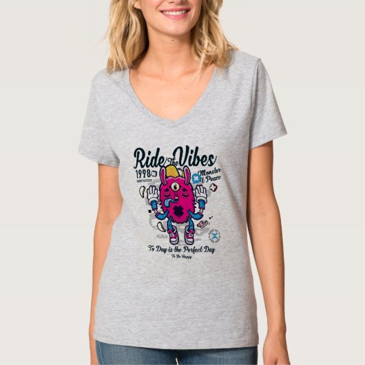 Perfecte dag om gelukkig te zijn | Grappig monster T-shirt (Voorkant)