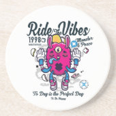 Perfecte dag om gelukkig te zijn | Grappig monster Zandsteen Onderzetter (Voorkant)