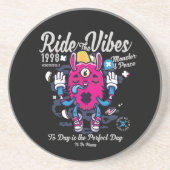 Perfecte dag om gelukkig te zijn | Grappig monster Zandsteen Onderzetter (Voorkant)