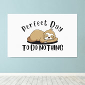 Perfecte dag om niets te doen canvas afdruk (Insitu (Houten vloer))