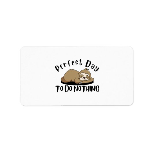 Perfecte dag om niets te doen etiket (Voorkant)