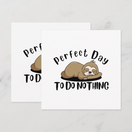 Perfecte dag om niets te doen kaart (Voorkant / Achterkant)
