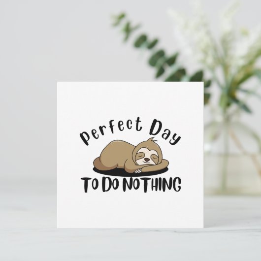 Perfecte dag om niets te doen kaart (Staand voorkant)
