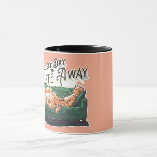 Perfecte dag om te verspillen mok (Midden)