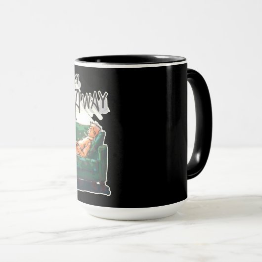 Perfecte dag om te verspillen mok (Voorkant rechts)