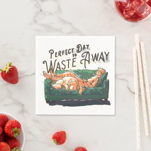 Perfecte dag om te verspillen servet (Insitu)