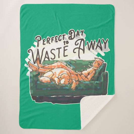 Perfecte dag om te verspillen sherpa deken (Voorkant)