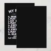 perfecte dag om videogames te spelen t-shirt, game kaart (Voorkant / Achterkant)