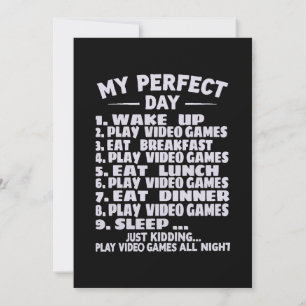 perfecte dag om videogames te spelen t-shirt, game kaart