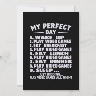 perfecte dag om videogames te spelen t-shirt, game kaart