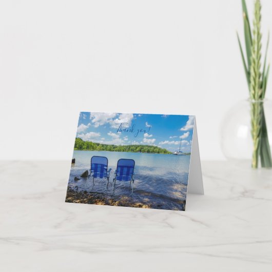 Perfecte dag op het meer Dank je kaart (Voorkant)