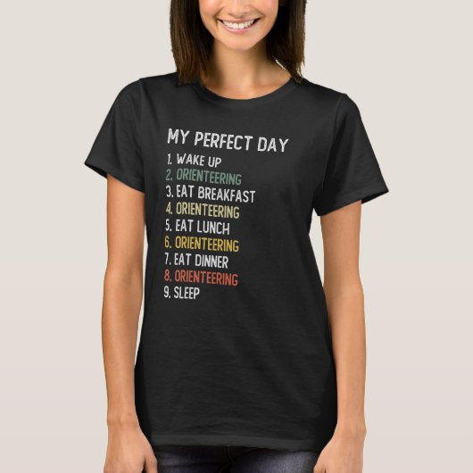 Perfecte dag oriëntatieloop Mannen jongens tiener T-shirt (Voorkant)