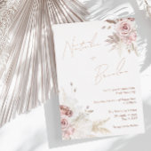 Perfecte dag: prachtige blush Roos Gold Wedding Folie Uitnodiging