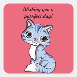 Perfecte dag vierkante sticker