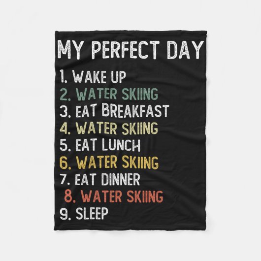 Perfecte dag waterkiende Shirten Mannen Fleece Deken (Voorkant)