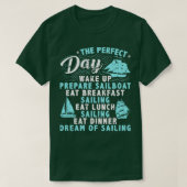 Perfecte dag zeilen zeilboot t-shirt (Design voorkant)