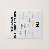 Perfecte diversiteit Gay Geek Pagan Word Art Legpuzzel (Horizontaal)