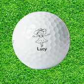 Perfecte dochter Doodle stok mensen Golfballen