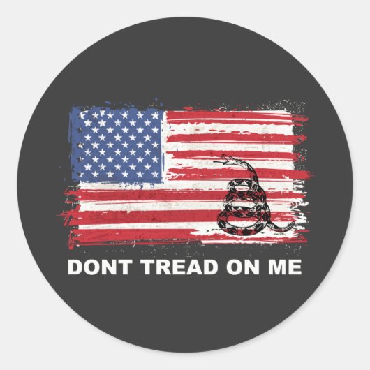 PERFECTE "DONT TREAD ON ME" 13 STREPEN STICKER (Voorkant)