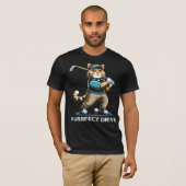 Perfecte Drive Golfing Cat Design T-shirt (Voorkant volledig)