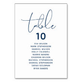 Perfecte Elegant Wedding Dinner Guest Seating Kaar Kaart (Achterkant)