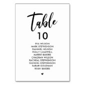 Perfecte Elegant Wedding Dinner Guest Seating Kaar Kaart (Voorkant)