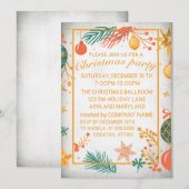 Perfecte, elegante, gouden kerst uitnodiging (Voorkant / Achterkant)