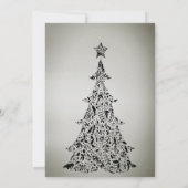 Perfecte, elegante, mooie kerstboom-invitat kaart (Achterkant)
