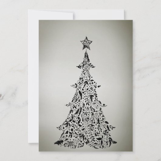 Perfecte, elegante, mooie kerstboom-invitat kaart (Achterkant)
