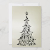 Perfecte, elegante, mooie kerstboom kaart (Achterkant)