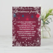 Perfecte, elegante, rode kerst uitnodiging (Staand voorkant)