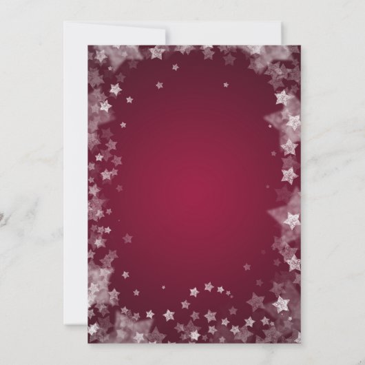 Perfecte, elegante, rode kerst uitnodiging (Achterkant)