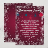 Perfecte, elegante, rode kerst uitnodiging (Voorkant / Achterkant)