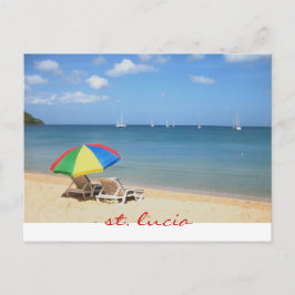 perfecte en ideale dag in paradijs, st. Lucia Briefkaart