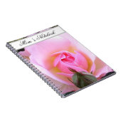 Perfecte Engelse roze Rose Notitieboek (Rechterzijde)