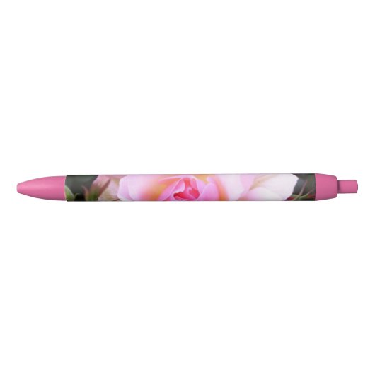Perfecte Engelse roze Rose Zwarte Inkt Pen (Voorkant)