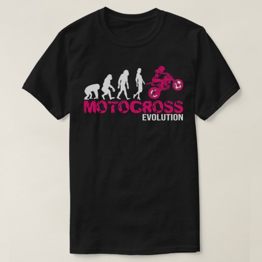 Perfecte evolutie van een motorcross Vrouw cadeau  T-shirt (Design voorkant)
