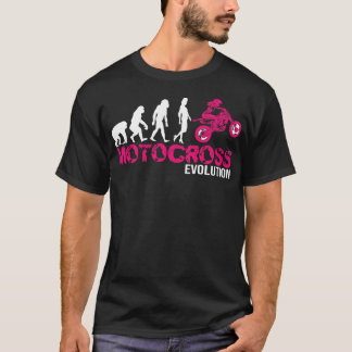 Perfecte evolutie van een motorcross Vrouw cadeau T-shirt