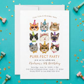 Perfecte Feest Uitnodiging Cute Kitty Katten Verja
