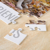 Perfecte foto van beste vrienden met persoonlijke legpuzzel (Zijkant)