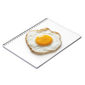 Perfecte gebakken ei met knapperige randen en goud notitieboek (Linkerzijde)