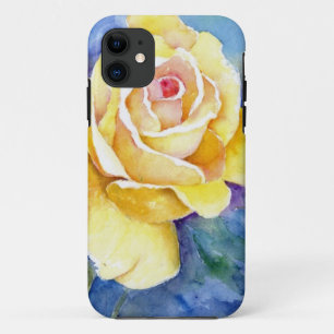 Perfecte Gele Rozen in Waterverf iPhone 11 Hoesje