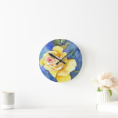 Perfecte Gele Rozen in Waterverf Ronde Klok (Huis)